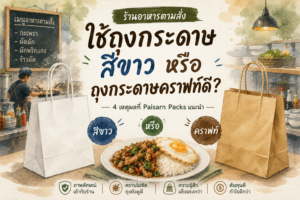 ร้านอาหารตามสั่งควรเลือกใช้ถุงกระดาษคราฟท์หรือถุงกระดาษขาว เปรียบเทียบข้อดีด้านภาพลักษณ์ ความสะอาด ความรู้สึกของลูกค้า และต้นทุน
