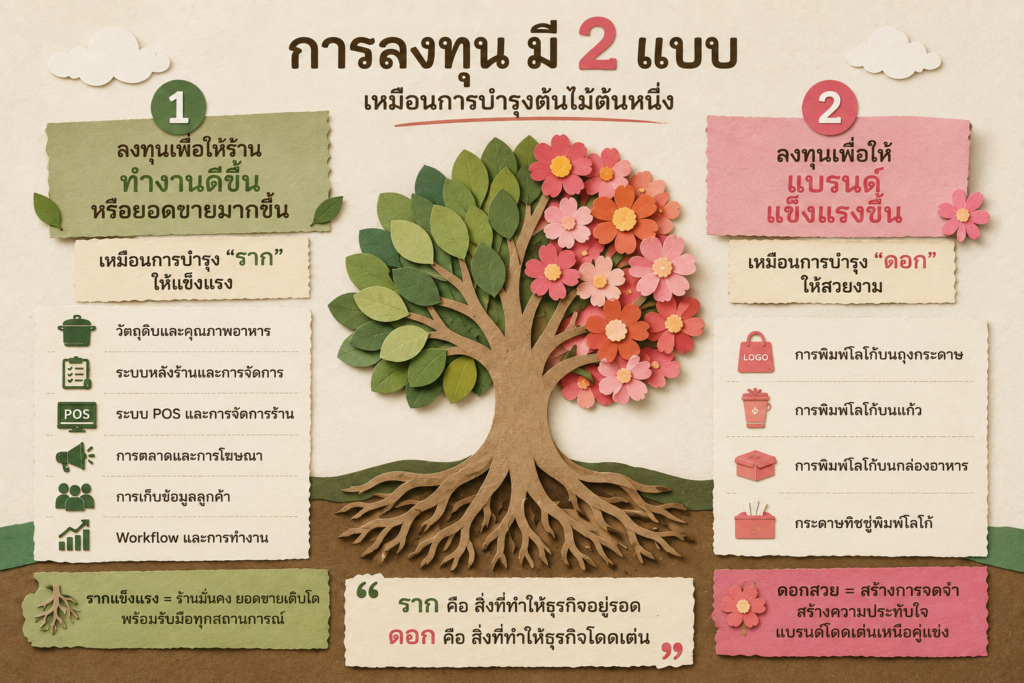 การลงทุนเพื่อสร้างรากฐานธุรกิจและสร้างแบรนด์ เปรียบเทียบกับต้นไม้